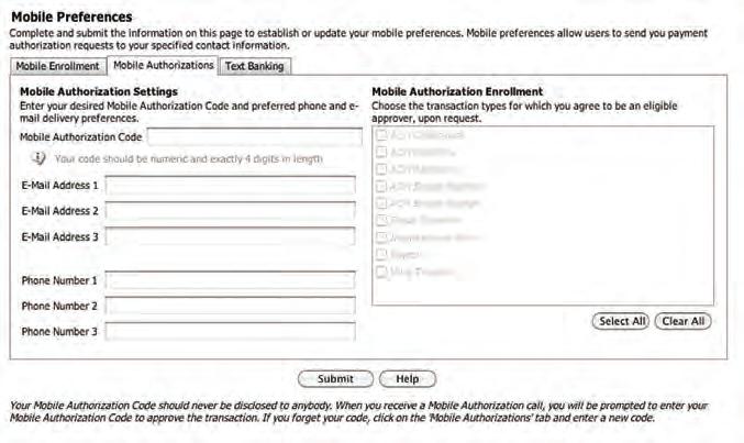 Mobile Authorizations Text Banking Mobile Activation is an extra security measure to ensure nobody but you is accessing your account.
