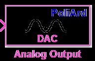 PoliArd Library Analog Output Set the value of a specified analog output pin.