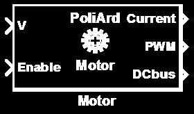 Enable boolean signal turns on the Motor.
