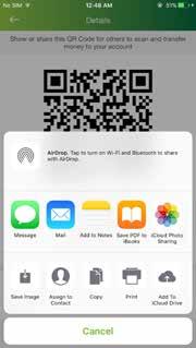 MyQR Function To use VCB-Mobile B@nking to make internal transfer in the simplest manner, you can scan the QR Code of a beneficiary s