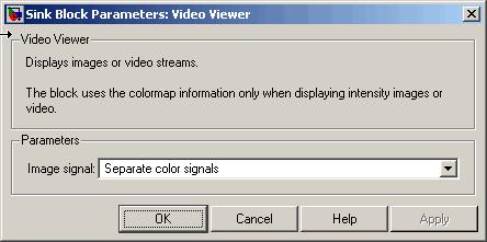 and Video Viewer block dialog boxes.