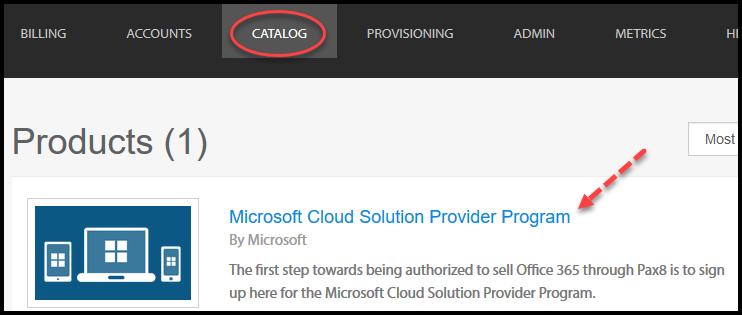 6 Order Microsoft Partner Certification (Step 5) Once you have completed the Microsoft requirements, you ll order one item in the Pax8 Command Console notifying Pax8 that you are certified by