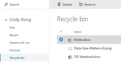 Restore a File or Folder Click on Recycle bin in the Navigation pane.