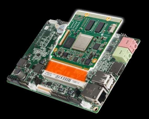 Module Concept Concept CPU module with standard computing core functions Carrier board with customer specific functions and size Benefits Reduced development costs Faster time to