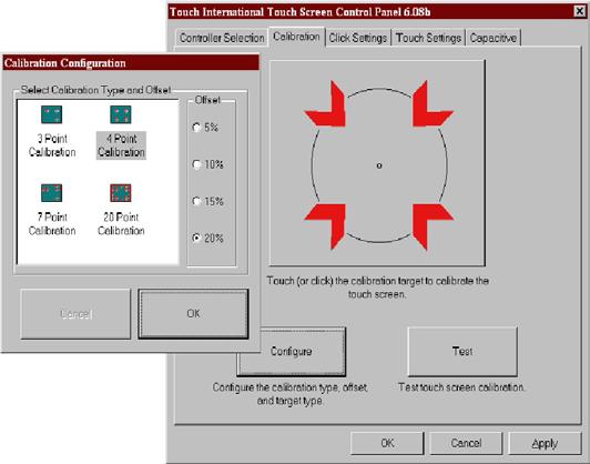 Once you have installed you capacitive controller complete the following operations: 1) Select Initialize Controller this will detect your touch screen and set the default values.