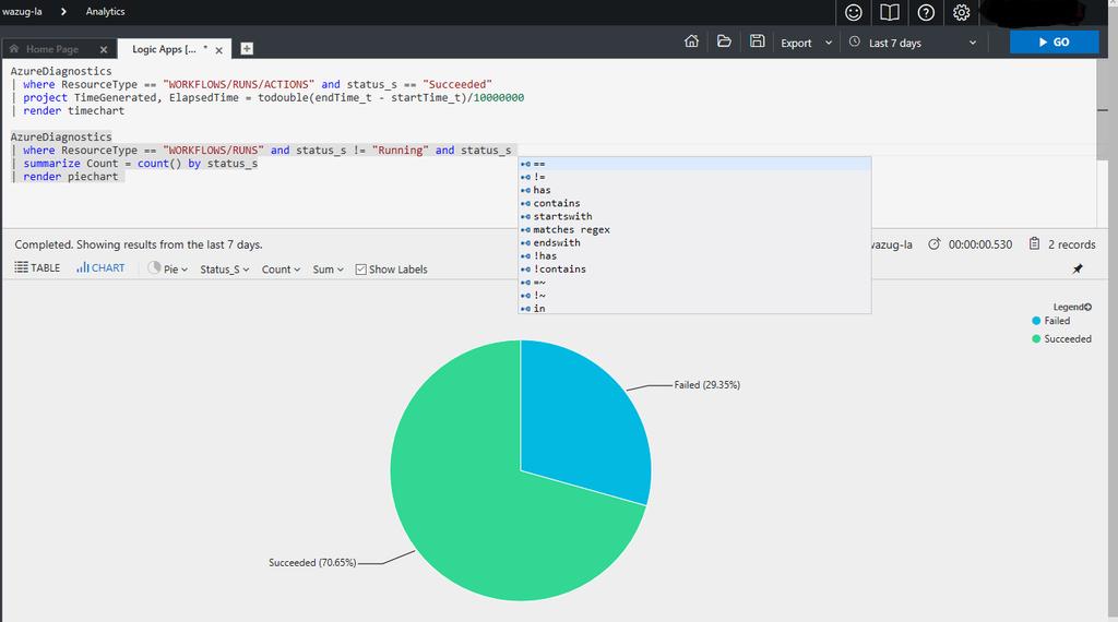 Demo: Querying with Log Analytics Quick