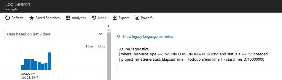 Egress to Power BI Log Analytics queries can be exported in the Power Query M language
