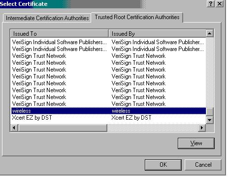 Select tab Trusted Root Certification Authorities.