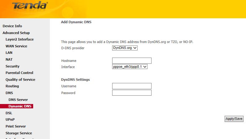Username: Enter the DDNS user name registered with your DDNS service provider. Password: Enter the DDNS Password registered with your DDNS service provider.