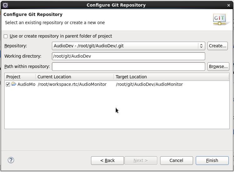 Select the project and open its context menu Team > Share > Git Select your local git repository. Default value is fine.