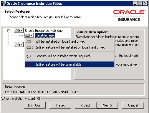 Figure 9 Selecting Features for Installation 7. The next screen lists the applications to be installed. To expand the options and view details, click on the downward arrow.