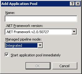 Click Start Administrative Tools select IIS Manager. 2. Expand the Local Computer and select Application Pools. Right click and select Add Application Pool.