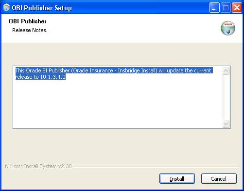 STEP 10 INSTALLING THE OBI PUBLISHER OBI Publisher is necessary for reports. If you do not plan on using reports in IBFA, you do not need to install this program. 1. Unzip the OBI_PUBLISHER Figure 43 Installing OBI Publisher 2.