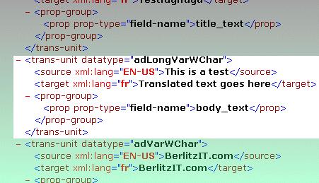 XLIFF elements trans-unit <file> <header>