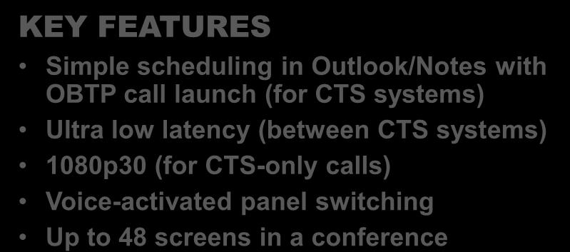 1b Immersive Multipoint Conferencing on CTMS + MXE 5600 CTS1100 CTS500 CTS1300 CTS3000/3200 CTS1000 CTMS MXE 5600 Polycom HDX
