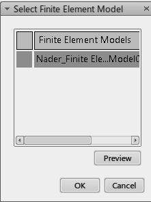 Red exclamation signs Click the Select the Finite Element Model icon from the bottom row.
