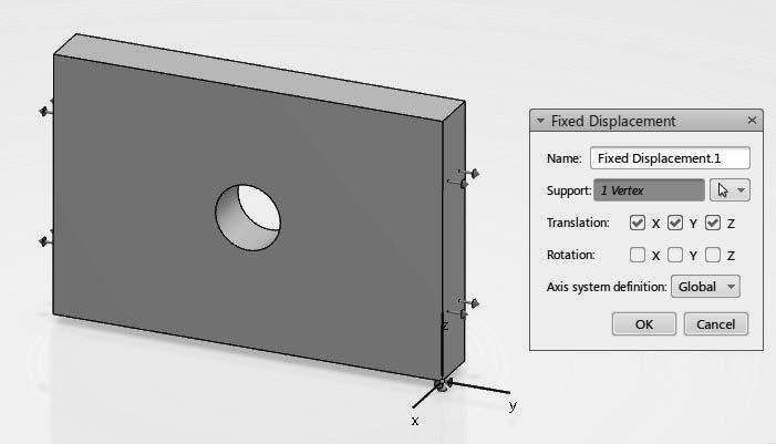 Finite Element Essentials in 3DEXPERIENCE 2-15 Select the Restraints tab