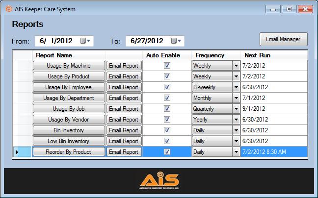 Keeper Care System Data Manager User Manual AIS 21.