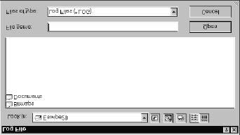 Open Log File To open a log file, 1. Select Terminal Data. 2. Select Open Log File. The Open Log File dialog window will appear. 3.