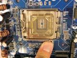 is any bent pin on the socket. Do not force to insert the CPU into the socket if above situation is found.