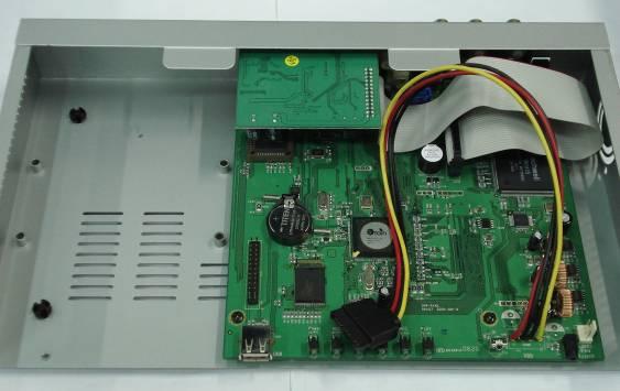 Step 2) Remove the front cover from DVR as indicated by