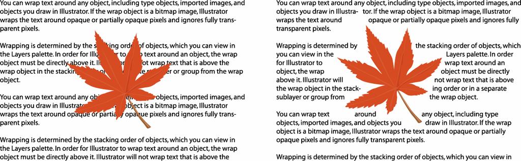 Type tool Original Wrap Object