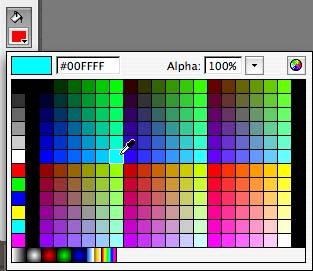 2 Select the Paint Bucket tool. 3 From the Colors section of the Tools panel, click on the second colour swatch (see right). 4 Click to choose a new colour.