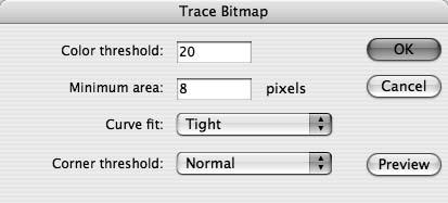 Tiling with bitmaps One small bitmap can be used to fill large areas in Flash, or be used to paint with, as a repeating pattern on a brush.