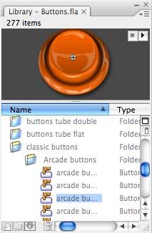 5 Click inside the Over frame and change the colour or shape of the graphic. Repeat for the Down frame. 6 The Hit frame only needs to be changed if your button is an irregular shape.