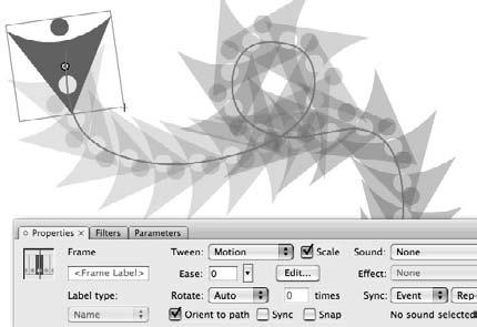 2 Add a keyframe at frame 25 and motion frame 1. 3 Create a new Guide layer by clicking this symbol in the layers area.