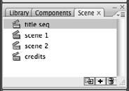 Movie Explorer panel Allows you to manage all the parts of your movie, for example text,