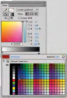 5. Click the car body shape with the Selection tool. 6. In the Color panel, click the Fill Color icon to activate that attribute. 7. In the Color Type menu, choose Linear Gradient.