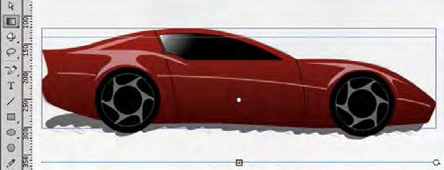Click the center point of the gradient and drag down, about one-third of the way closer to the bottom of the car body. 11. Save the file and continue to the next exercise.