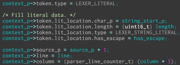 Lexing (2/2): String lexer_next_token() lexer_parse_string() 1.
