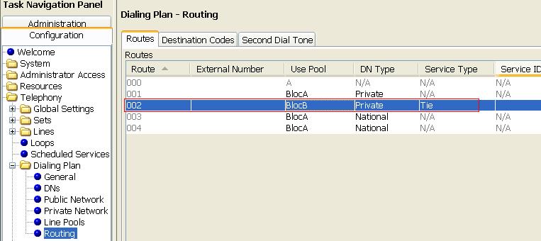6.1.2. Routing Settings This section describes how to configure the dialing plan, routes and pool that will be used by the Avaya BCM to connect to PSTN. Navigate to Telephony Dialing Plan Routing.