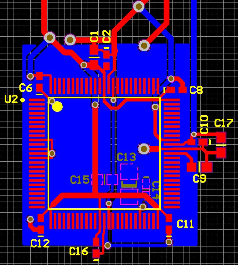 Figure 2-6. Example PCB Layout for 100-pin TQFP Part for Optimal Analog Performance Vssa Vddd Vssd Vdda Vssd Plane Vssa Plane 3.