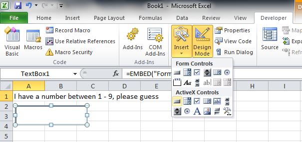This exercise will guide you how to create a simple game using VBA, please ensure your security level set to Medium or Low before start this