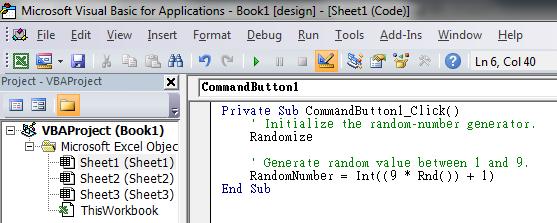 E) Double click the command button New Game to open the Visual Basic Editor,