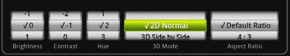 15 Playback 3D Format Movies TizzBird supports 3D files, if 3D display is available. The supported formats are SIDE-BY- SIDE and TOP-AND-BOTTOM.