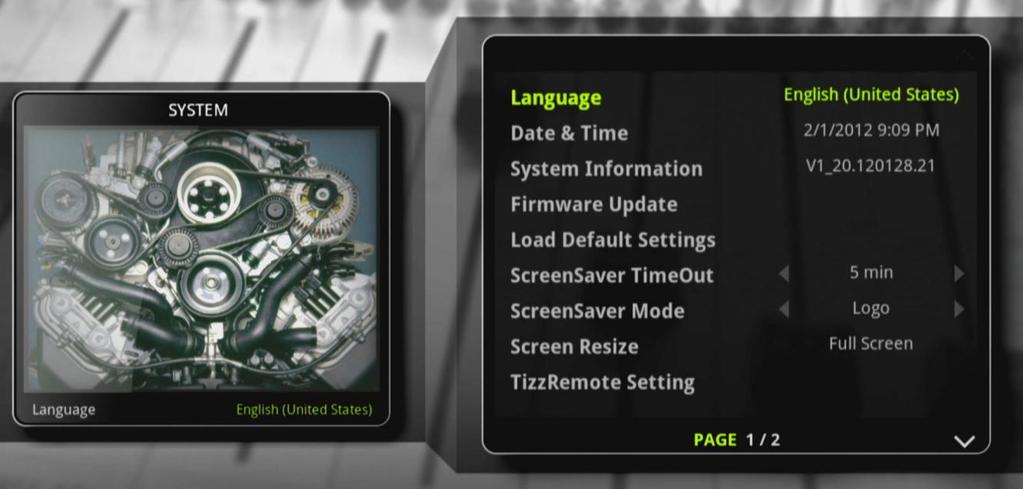 21 Settings Various set-ups can be configured at SETTINGS BROWSER. 21.1 System Menu language, date & time, system information, firmware information and update can be set-up at this menu.