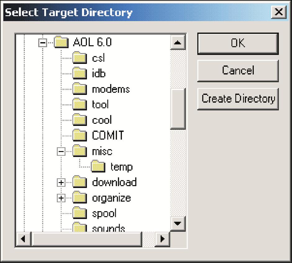 2.2.1 Selecting a Directory in which to Save Retrieved File(s) When creating a new schedule, select the directory into which the retrieved file(s) is (are) to be saved by clicking the button see Fig.