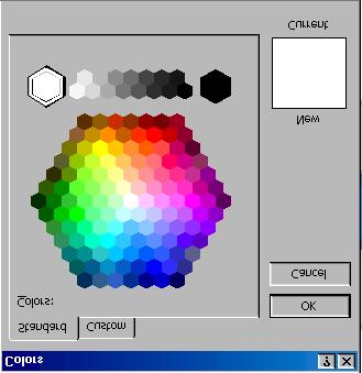 3. Click the white octagon as shown above. An off-white color is selected. 4. Click OK. The color is accepted. 5. Click the Omit background graphics from master button so that it is check marked.