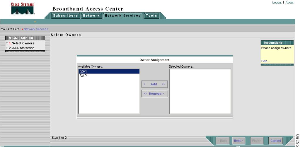 Chapter 3 Example Uses of Broadband Access Center Creating the service provider also automatically creates ISP1 on the Security Policy Engine (SPE) server, the BAC user management tool.
