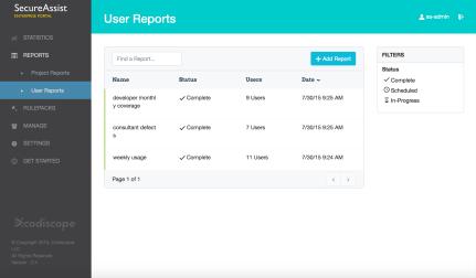 August 2016 Page 31 of 68 User Reports User reports are reports you create for one or more selected user groups.