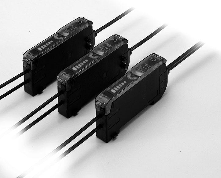 Optical commu nications Up to 5 Amplifiers Relay connectors Same Sensing Distance as Previous Longdistance Models 200 mm Reflective Models Dimensions and