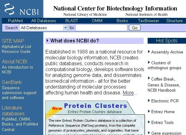 NCBI Website URL: