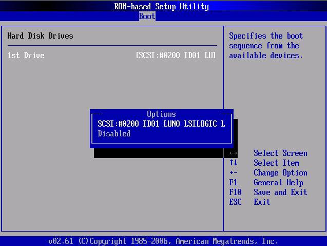 Hard Disk Drives submenu Figure 19 Hard Disk Drives submenu Security menu The Security menu allows users to set an administrator password.