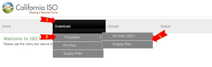 11. IRR User Interface: Download The Download tab of the user interface can be used to download the templates for RA and Supply Plans, as well as previously submitted RA and Supply plans. 11.