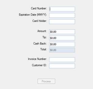 the serial device required for debit transactions. Debit Card Sale 1. Click on the Virtual Terminals folder 2. Click on the Debit link and a screen will appear similar to the example shown below 3.