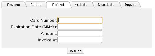 Gift Card Refund 1. Click on the Virtual Terminals menu 2.